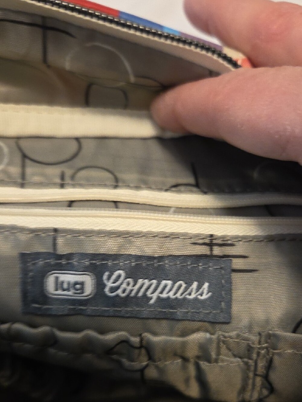 lug Compass In Small World Print Quilted Crossbody Bag - Picture 5 of 7